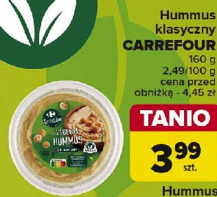 Hummus klasyczny Carrefour bon appetit! promocja