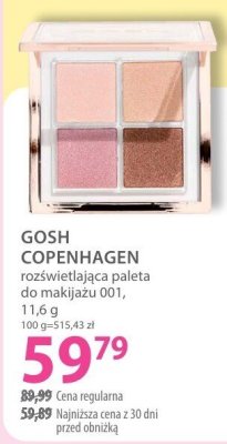 Paleta do makijażu GOSH COPENHAGEN rozświetlająca 001 promocja w Hebe