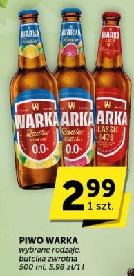 Piwo Warka wybrane rodzaje promocja w Groszek