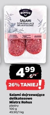 Salami dojrzewające delikatesowe plastry 100 g promocja w Netto