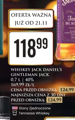 Whisky Jack Daniel's Gentleman Jack 0,7 l 40% promocja w Dino