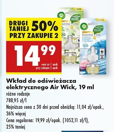 Wkład morska bryza i kwiat lotosu Air wick electric essential oils promocja