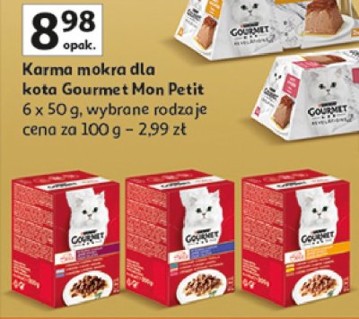 Karma dla kota tu艅czyk + 艂oso艣 + pstr膮g Purina gourmet mon petit promocja