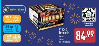Fajerwerki bateria Draconis PYROCO 49-strzałowa promocja w Aldi