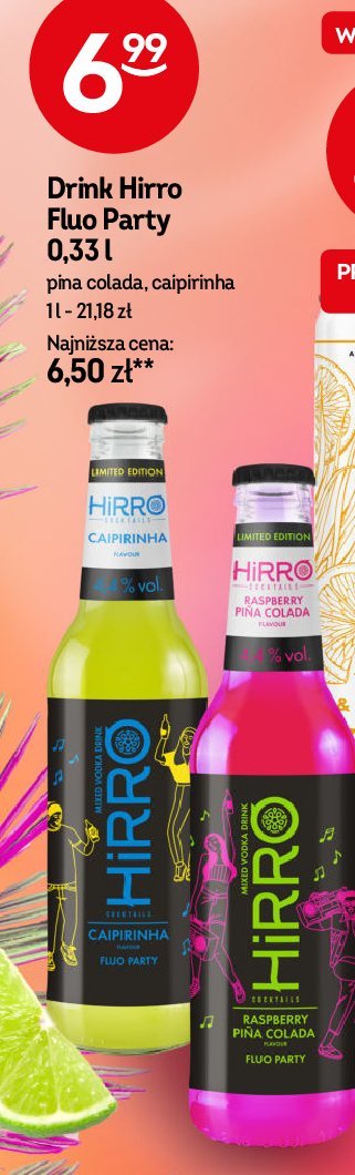 Drink pina colada Hirro promocja
