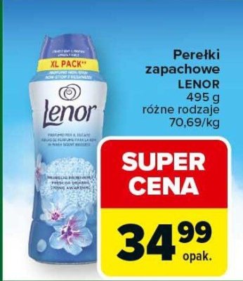 Perełki zapachowe LENOR różne rodzaje promocja w Carrefour