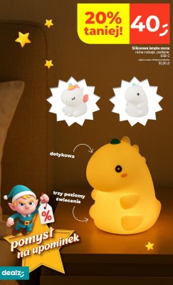 Silikonowa lampka nocna różne rodzaje, zasilanie: USB-C promocja w Dealz