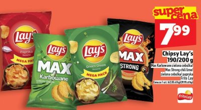 Chipsy Lay's 190/200 g promocja w TOPAZ