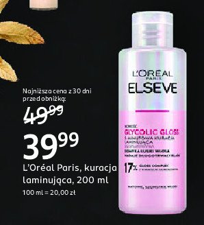 Kuracja laminująca L'oreal glycolic gloss promocja