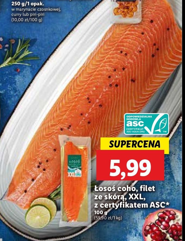 Łosoś pacyficzny coho filet ze skórą promocja