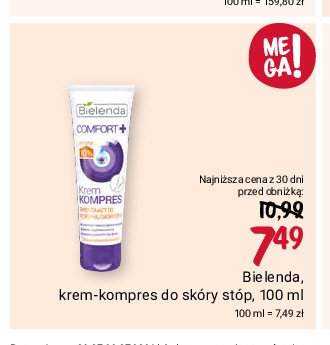 Krem kompres zmi臋kczaj膮cy do szorstkiej sk贸ry Bielenda comfort+ promocja