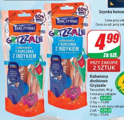 Kabanosiki z indykiem Tarczy艅ski gryzzale promocja