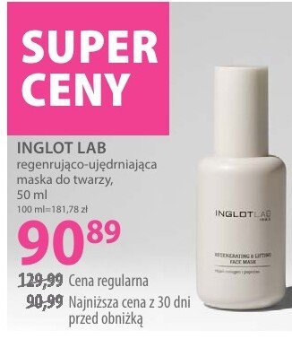 Maska INGLOT LAB regenerująco-ujędrniająca do twarzy promocja w Hebe