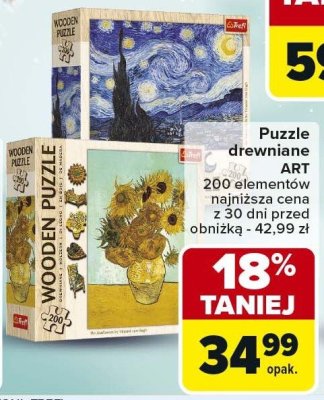 Puzzle drewniane ART 200 elementów promocja w Carrefour