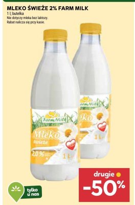 Mleko świeże 2% Farm Milk promocja w Stokrotka
