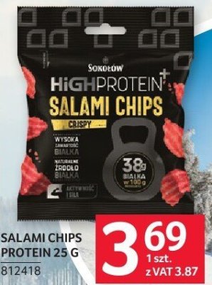 Salami chips protein Sokołów High Protein 25g promocja w Selgros