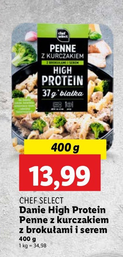 Danie penne z kurczakiem Chef select promocja