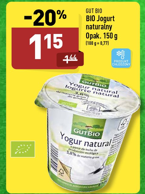 Jogurt naturalny ekologiczny Gut bio promocja