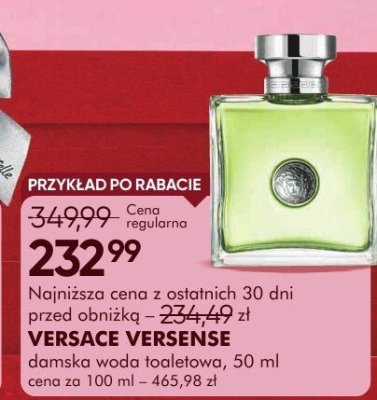 Perfumy VERSACE VERSENSE damska woda toaletowa, 50 ml, cena za 100 ml - 465,98 zł promocja w Super-Pharm