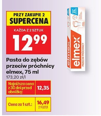 Pasta do zębów przeciw próchnicy 75 ml promocja w Biedronka