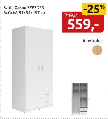 Szafa Casao SZFZD25 promocja w Black Red White