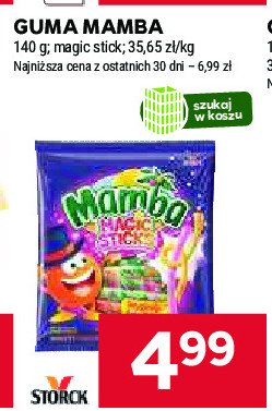 Guma rozpuszczalna owocowa Mamba magic sticks promocja