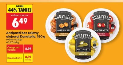 Antipasti bez zalewy olejowej Donatello: różne rodzaje promocja w Biedronka