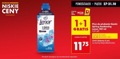 Płyn do płukania tkanin Spring Awakening 1+1 GRATIS Lenor promocja