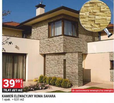 Kamień elewacyjny Roma Sahara, 1 opak. = 0,51 m2 promocja w Merkury Market