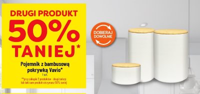 Pojemnik z bambusową pokrywką drugi -50% promocja w POLOmarket
