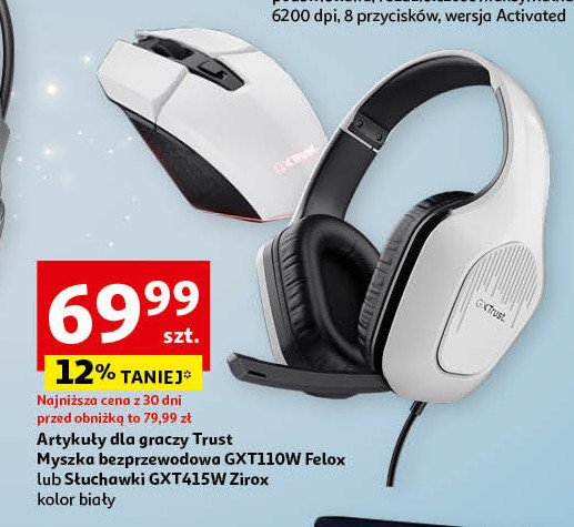 Słuchawki zirox gxt 416 Trust promocja w Auchan