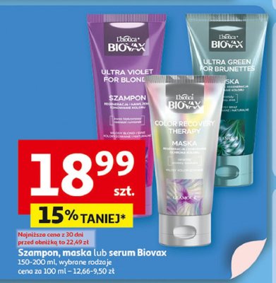 Szampon ultra violet Biovax promocja