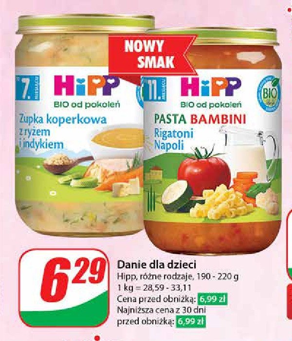 Pasta bambini rigatoni napoli Hipp promocja