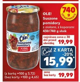 Pomidory suszone w oleju z kaparami Ole! promocja