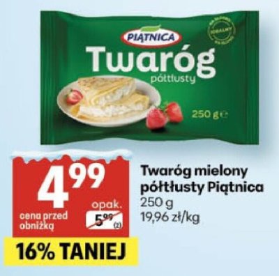 Twaróg mielony półtłusty Piątnica promocja w Delikatesy Centrum