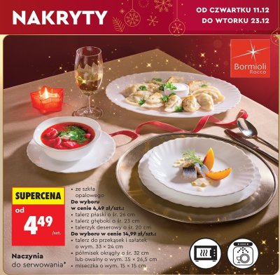 Naczynia do serwowania Bormioli Rocco - ze szkła opalowego promocja w Biedronka