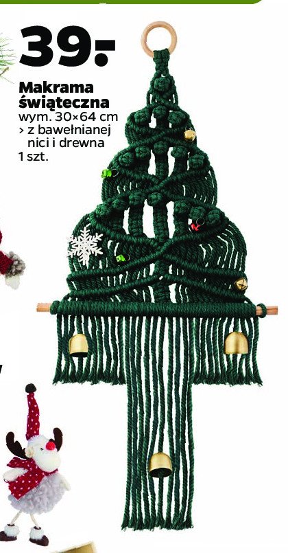 Makrama 艣wi膮teczna 30 x 64 cm promocja