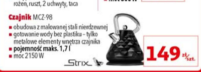 Czajnik mcz-98 strix czarny Mpm product promocja