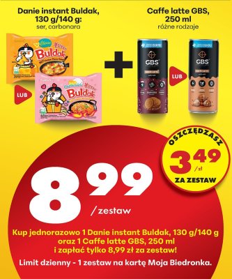 Caffe latte GBS różne rodzaje promocja w Biedronka