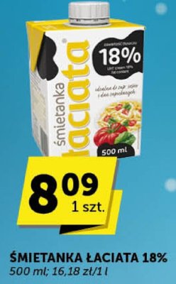 Śmietanka łaciata 18% Łaciata promocja w ABC
