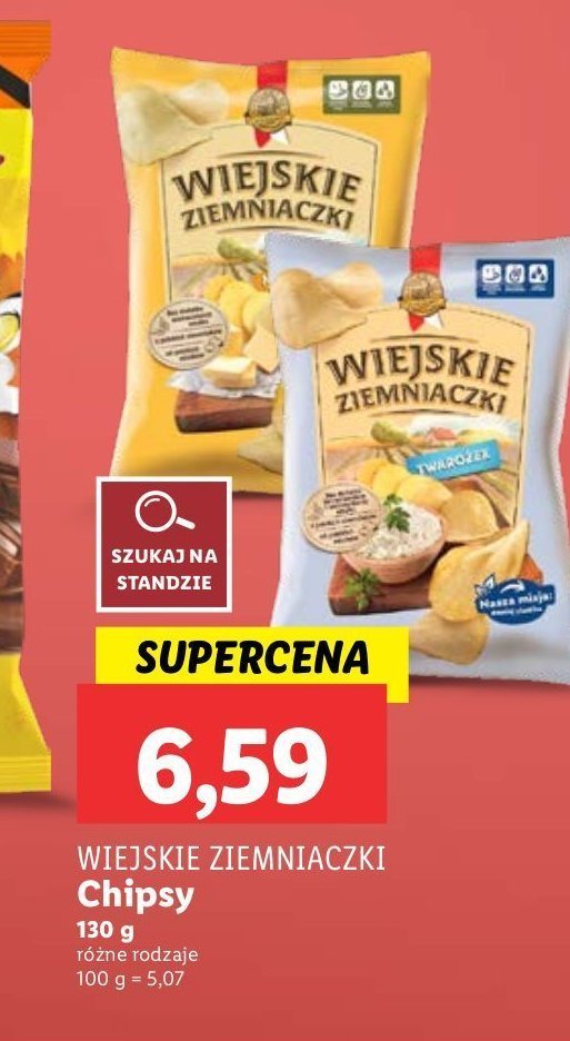 Chipsy o smaku twarożku Lorenz wiejskie ziemniaczki promocja