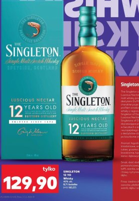 Whisky Singleton 12 YO 40% alk. 0,7 l butelka promocja w Kaufland