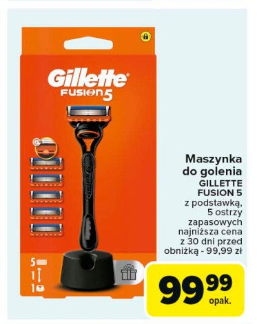 Maszynka + 5 wkłady Gillette fusion 5 promocja