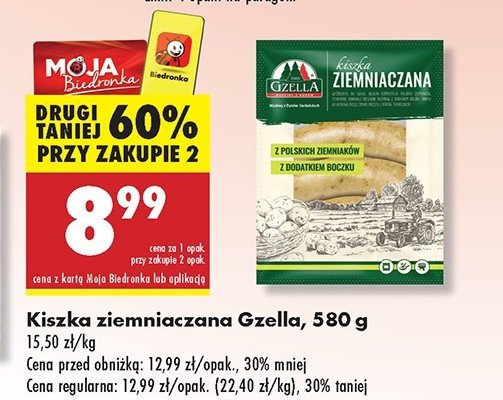 Kiszka ziemniaczana Gzella promocja w Biedronka