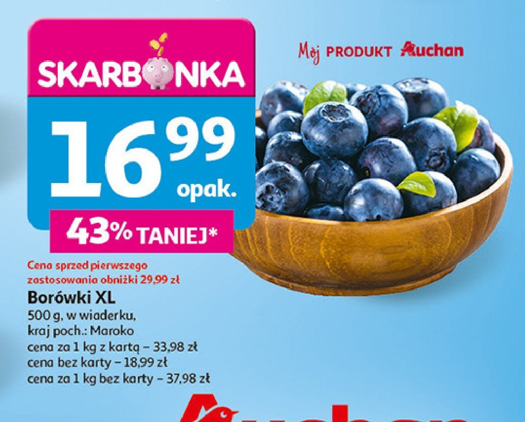 Borówka amerykańska maroko promocja w Auchan