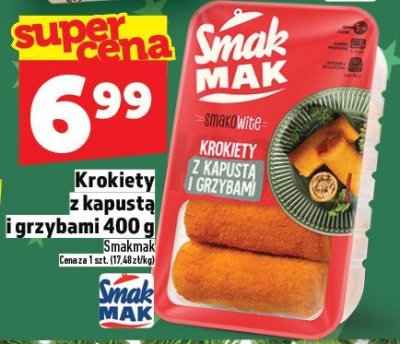Krokiety z kapustą i grzybami Smakmak 400g promocja w TOPAZ