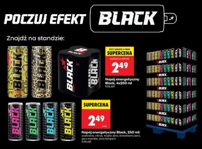 Napój energetyczny Black 4x250 ml promocja w Biedronka
