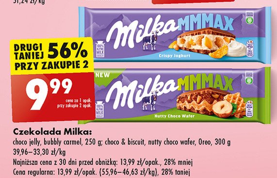 Czekolada nutty choco wafer Milka mmmax promocja
