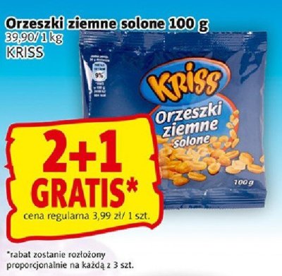 Orzeszki ziemne solone Kriss promocja w Prim Market