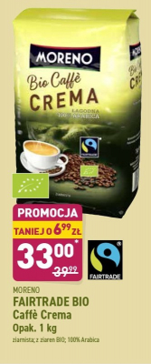 Kawa Moreno bio caffe crema promocja